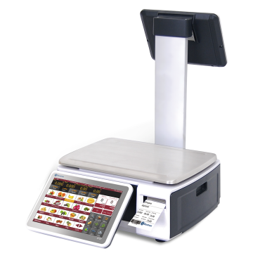 Butiksvægt Baxtran S75 (verificeret) med indbygget labelprinter